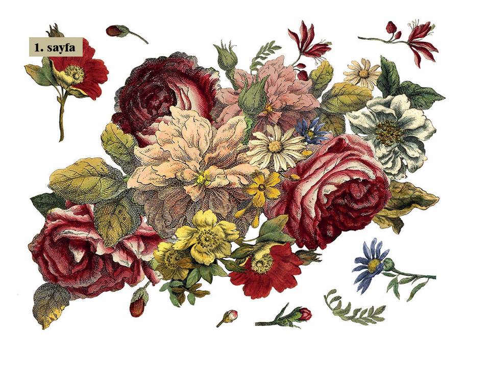 Floral Anthology Transfer Pad 30x40cm (4 sayfa)