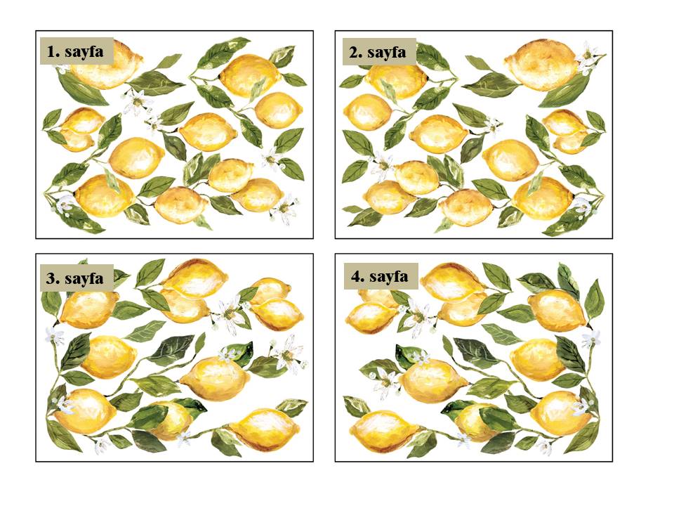 Lemon Drops Decor Transfer Pad 40x30cm (4 sayfa)