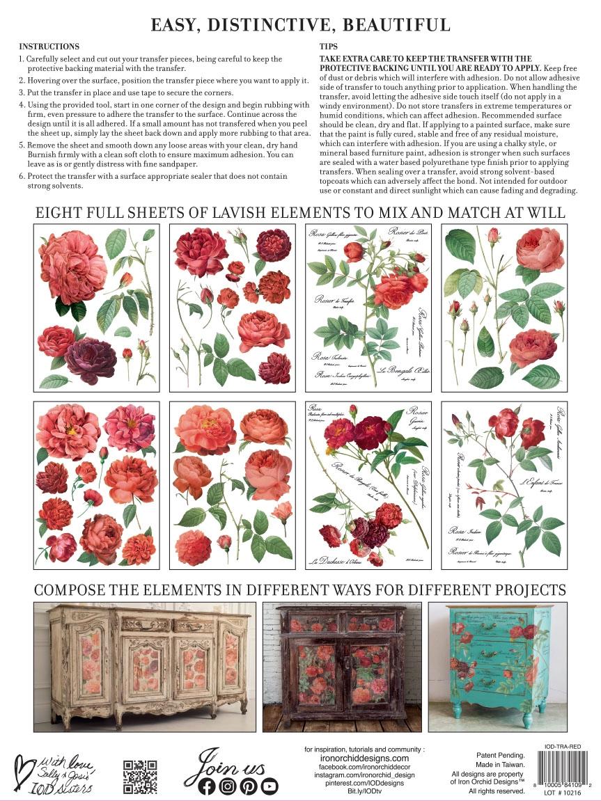 Redoute II Decor Transfer Pad 40x30cm (8 sayfa)