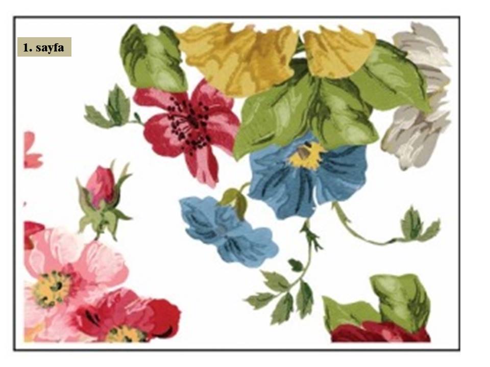 Wall Flower Decor Transfer Pad 40x30cm (8 sayfa)