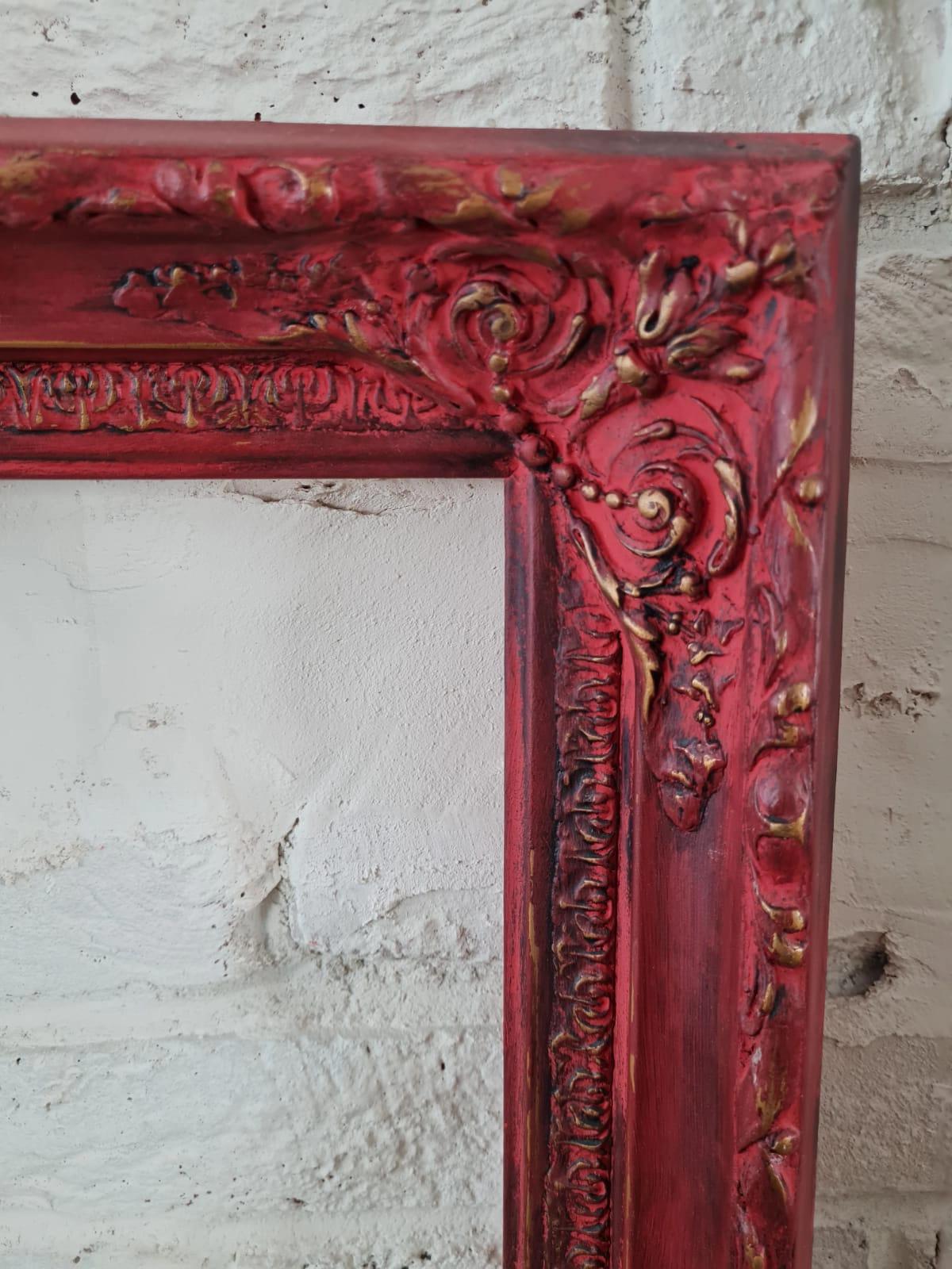 Kırmızı tonlamalı Vintage Çerçeve