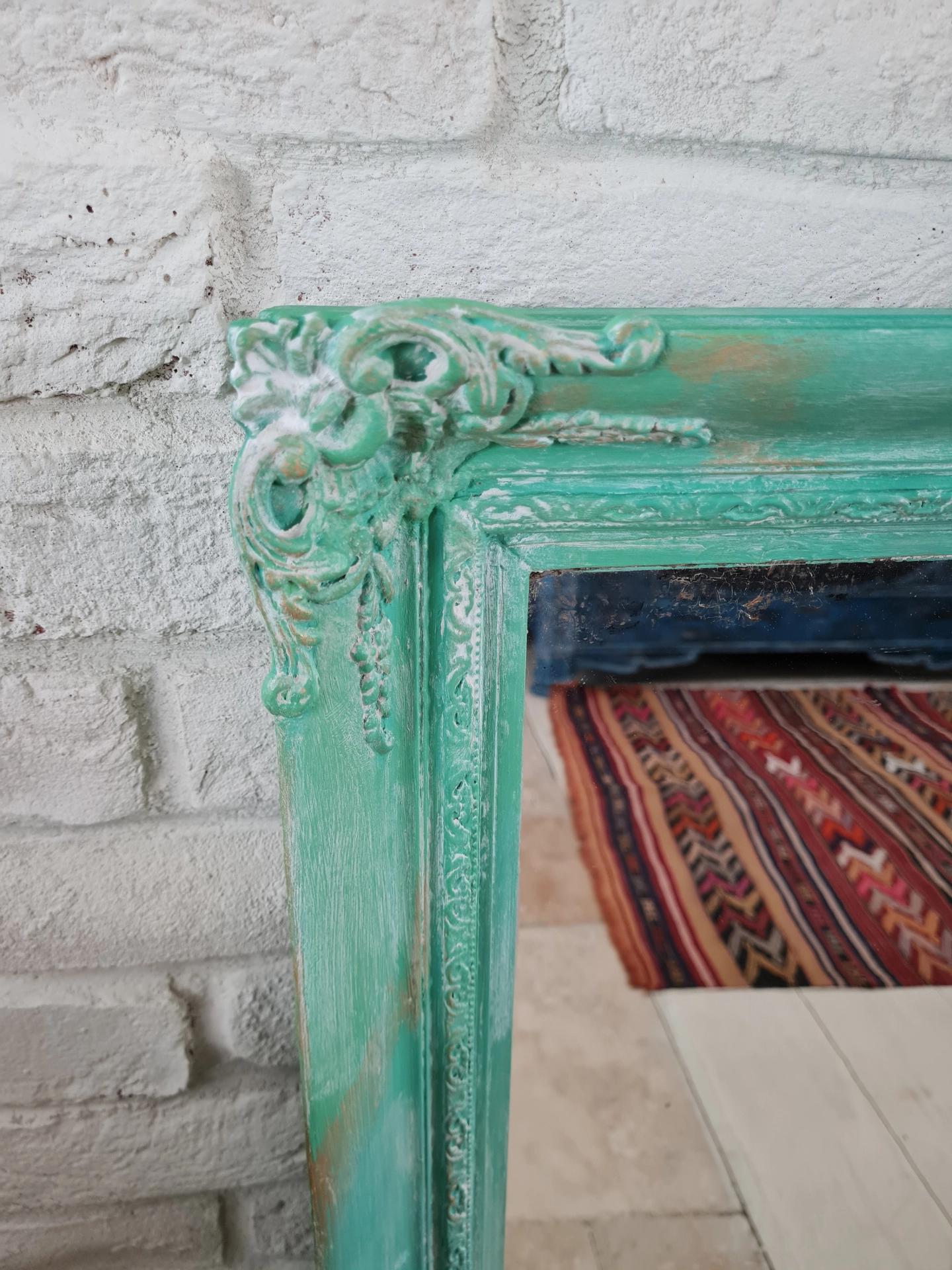 Yeşil tonlamalı Vintage Ayna