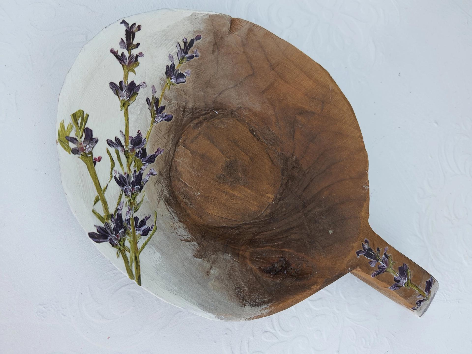 Ahşap Büyük Saplı Tas