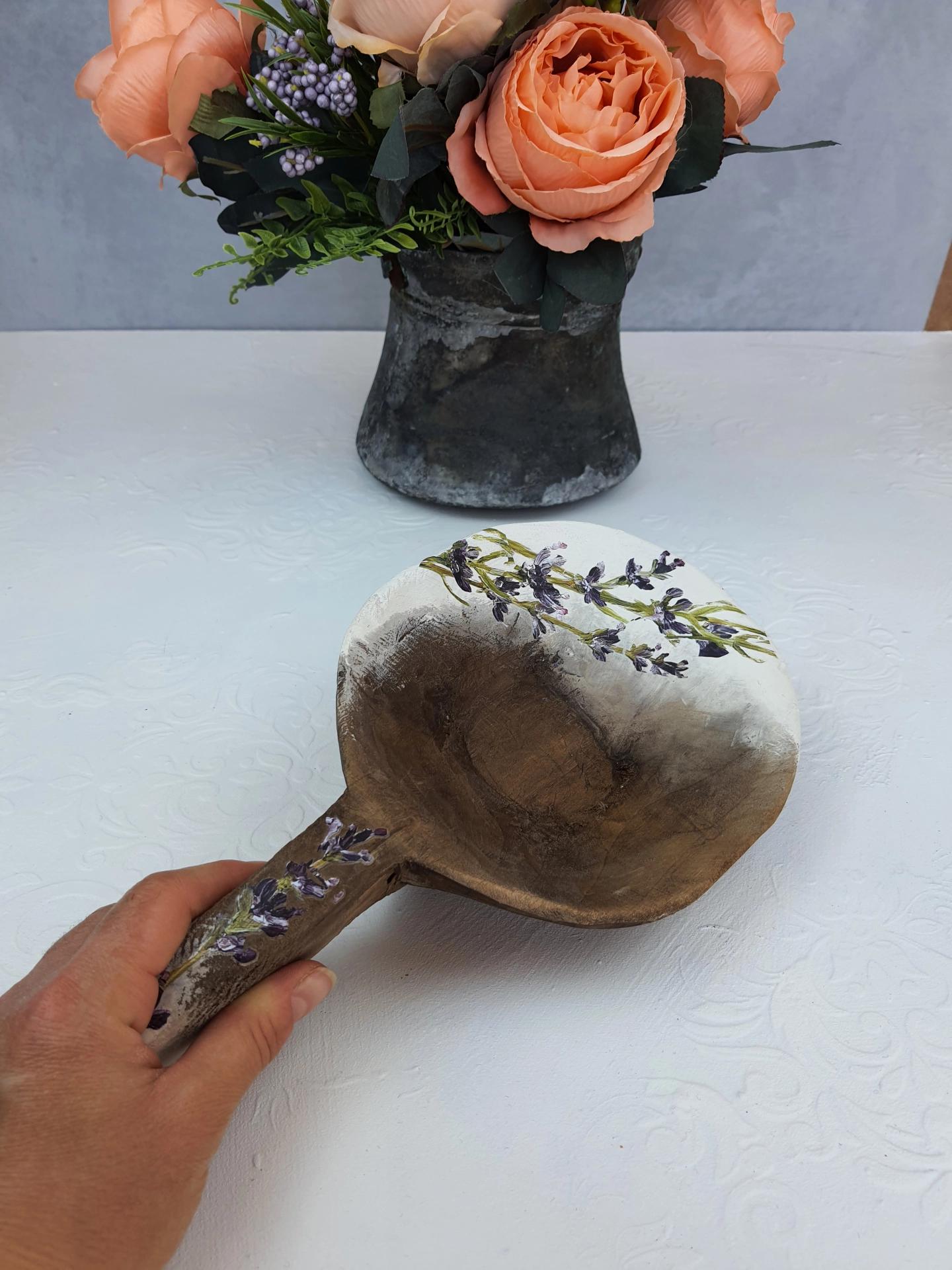 Ahşap Büyük Saplı Tas