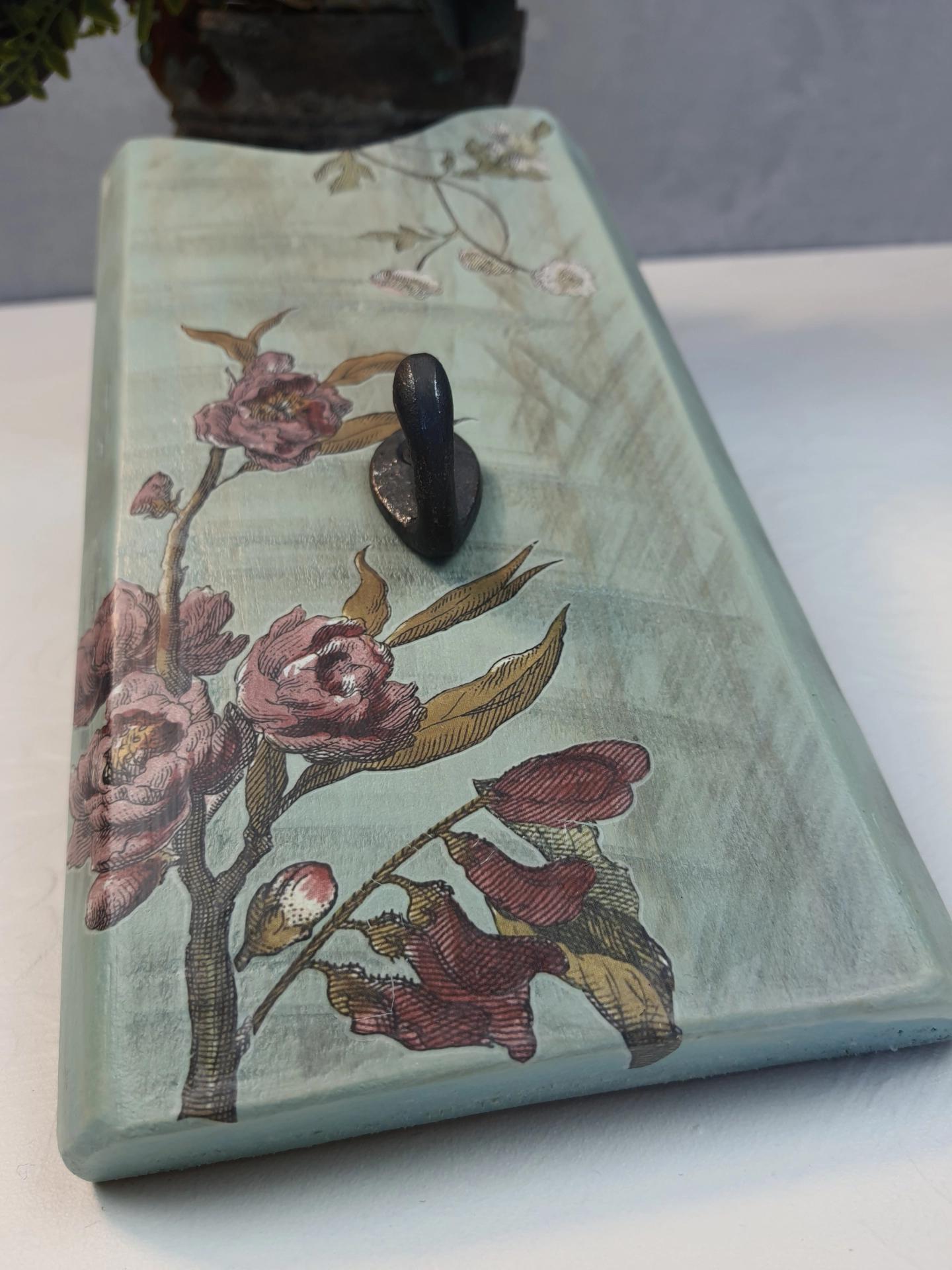 Masif Ahşap Mavi Askı - tekli