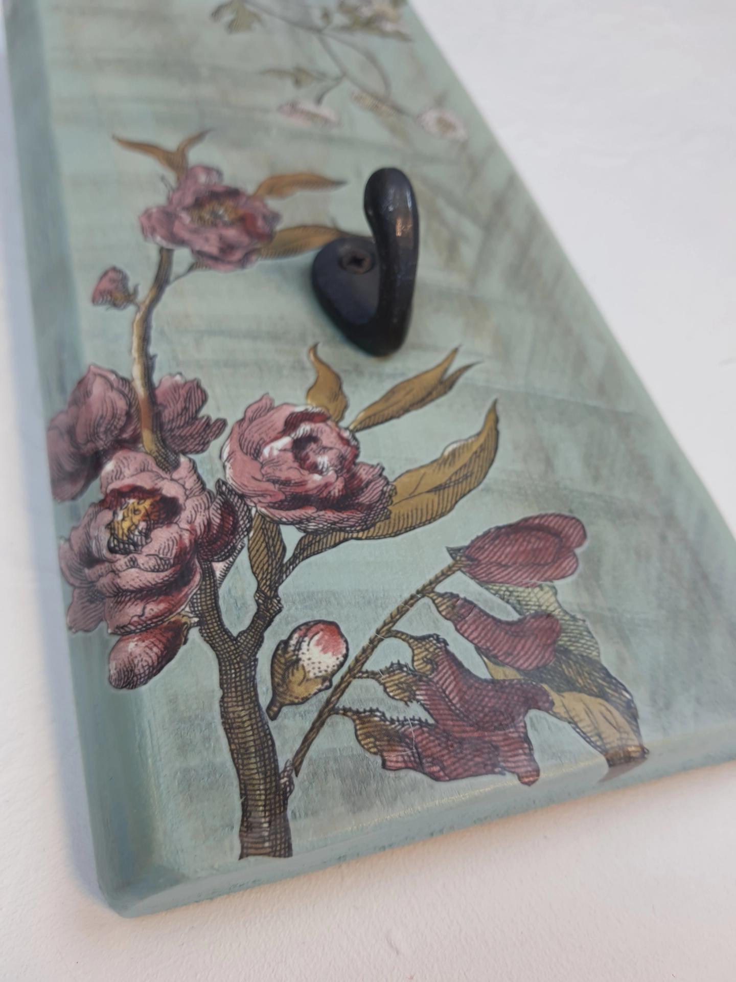 Masif Ahşap Mavi Askı - tekli