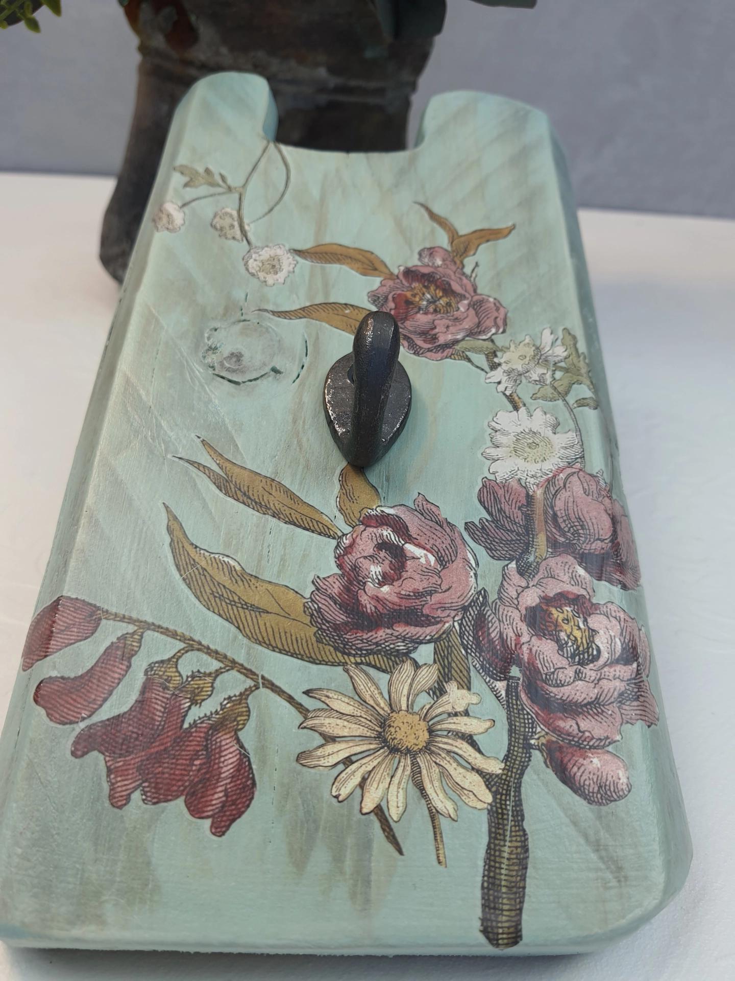 Masif Ahşap Mavi Askı - tekli