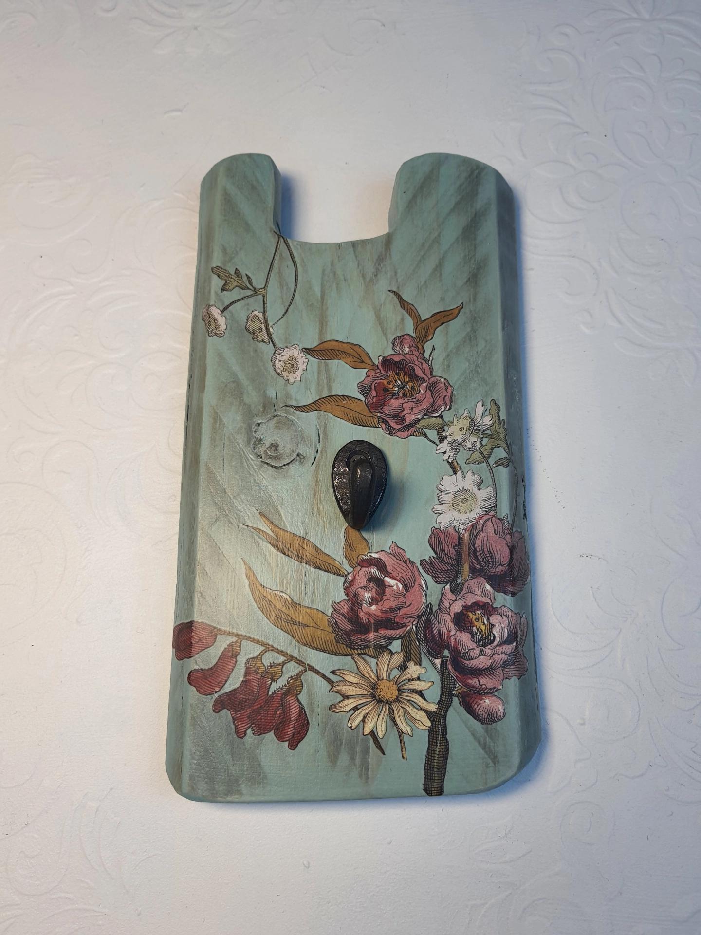 Masif Ahşap Mavi Askı - tekli