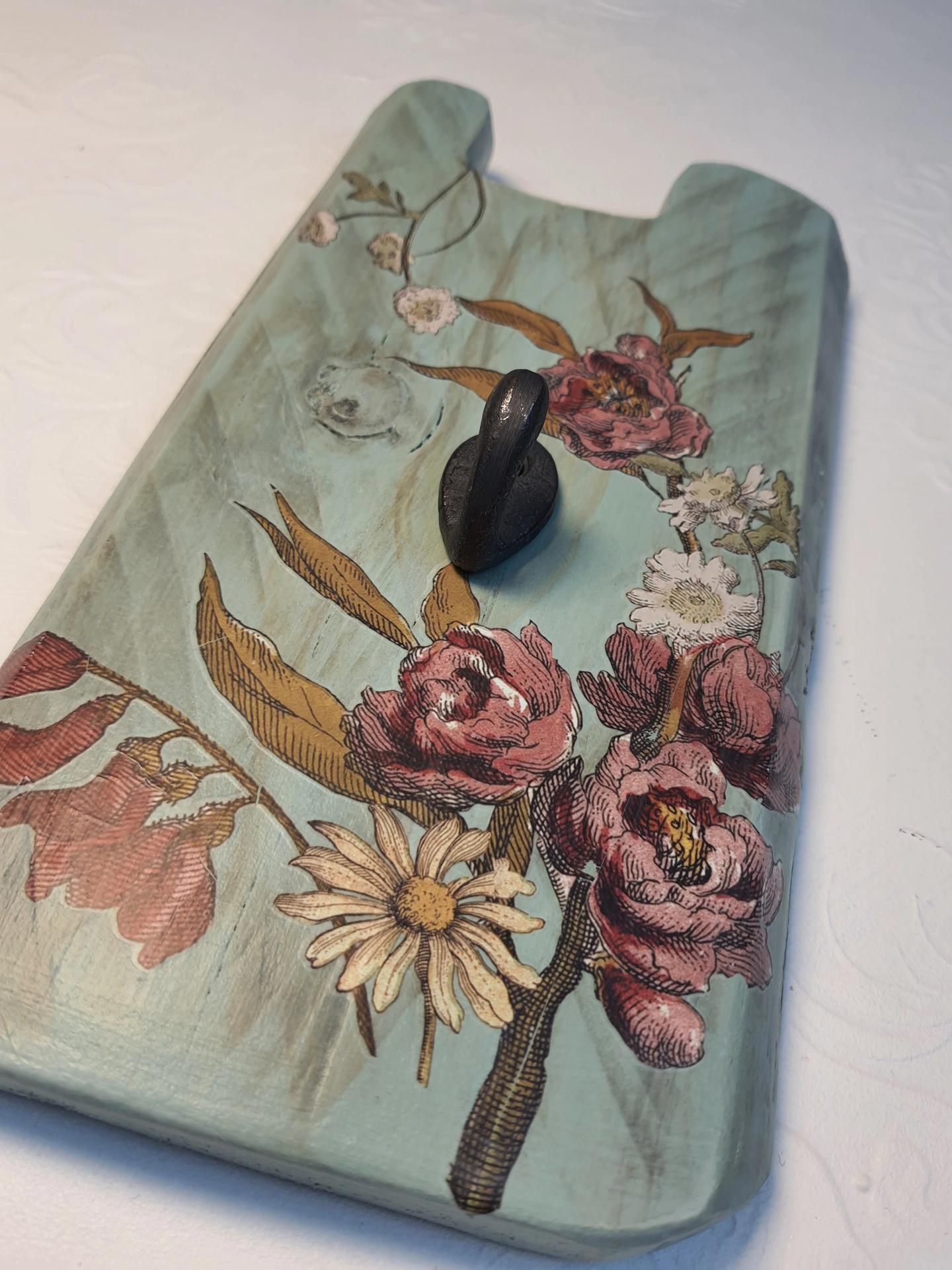 Masif Ahşap Mavi Askı - tekli