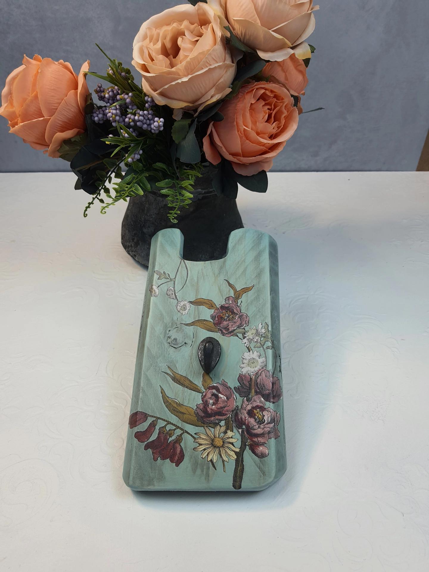 Masif Ahşap Mavi Askı - tekli