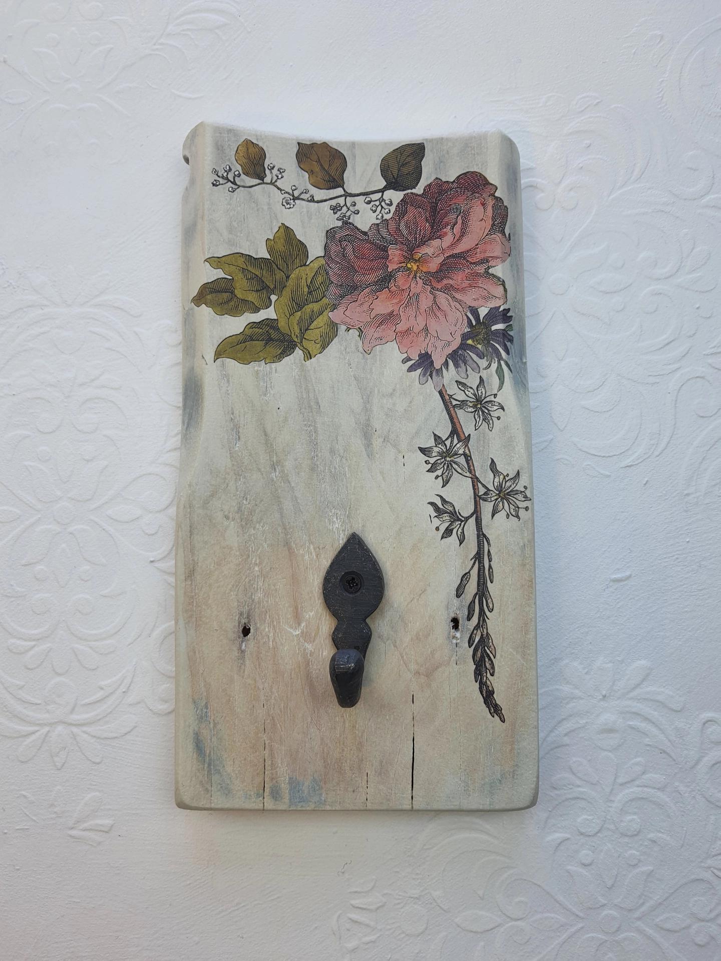 Masif Ahşap Beyaz Askı - tekli #1