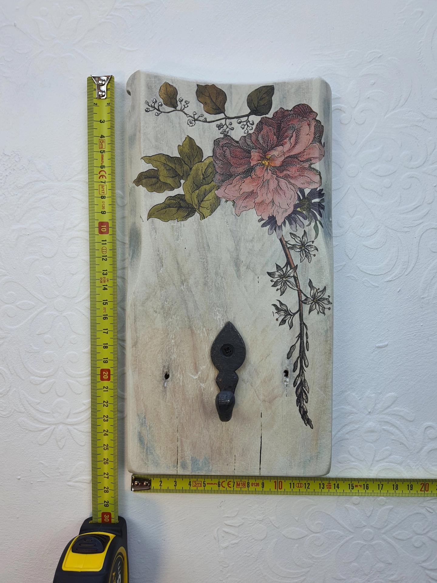 Masif Ahşap Beyaz Askı - tekli #1