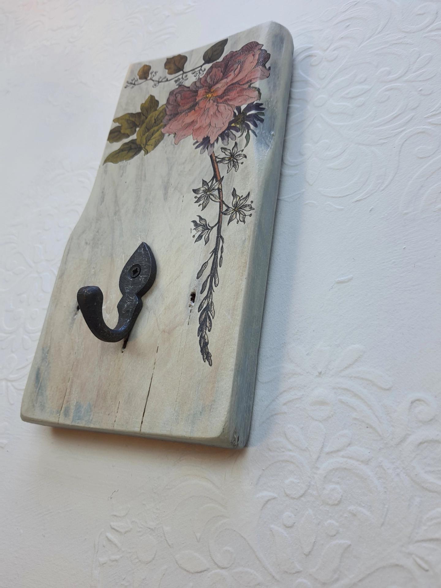 Masif Ahşap Beyaz Askı - tekli #1