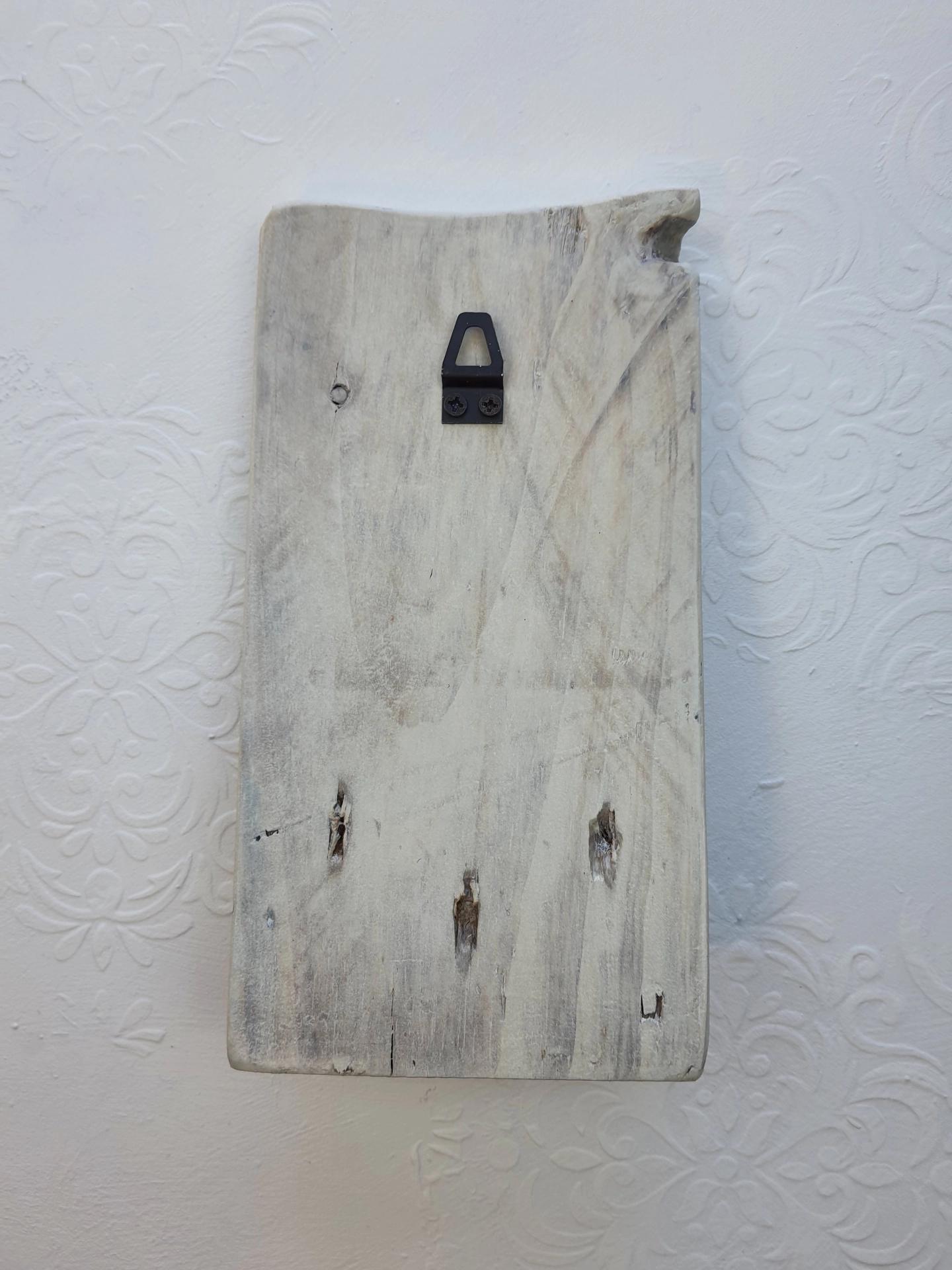 Masif Ahşap Beyaz Askı - tekli #1