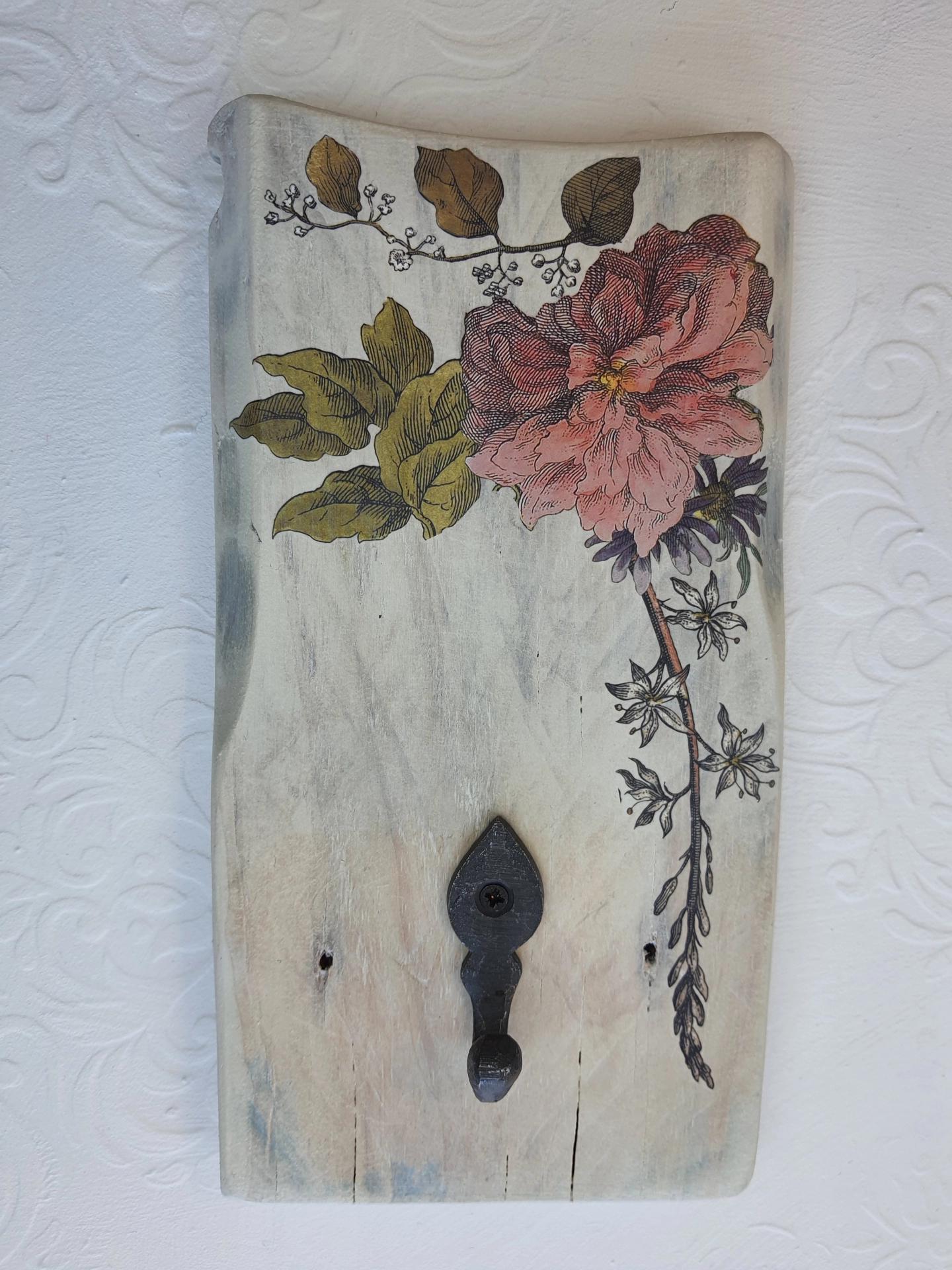 Masif Ahşap Beyaz Askı - tekli #1