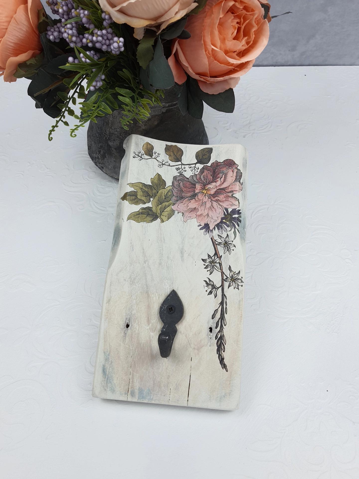 Masif Ahşap Beyaz Askı - tekli #1