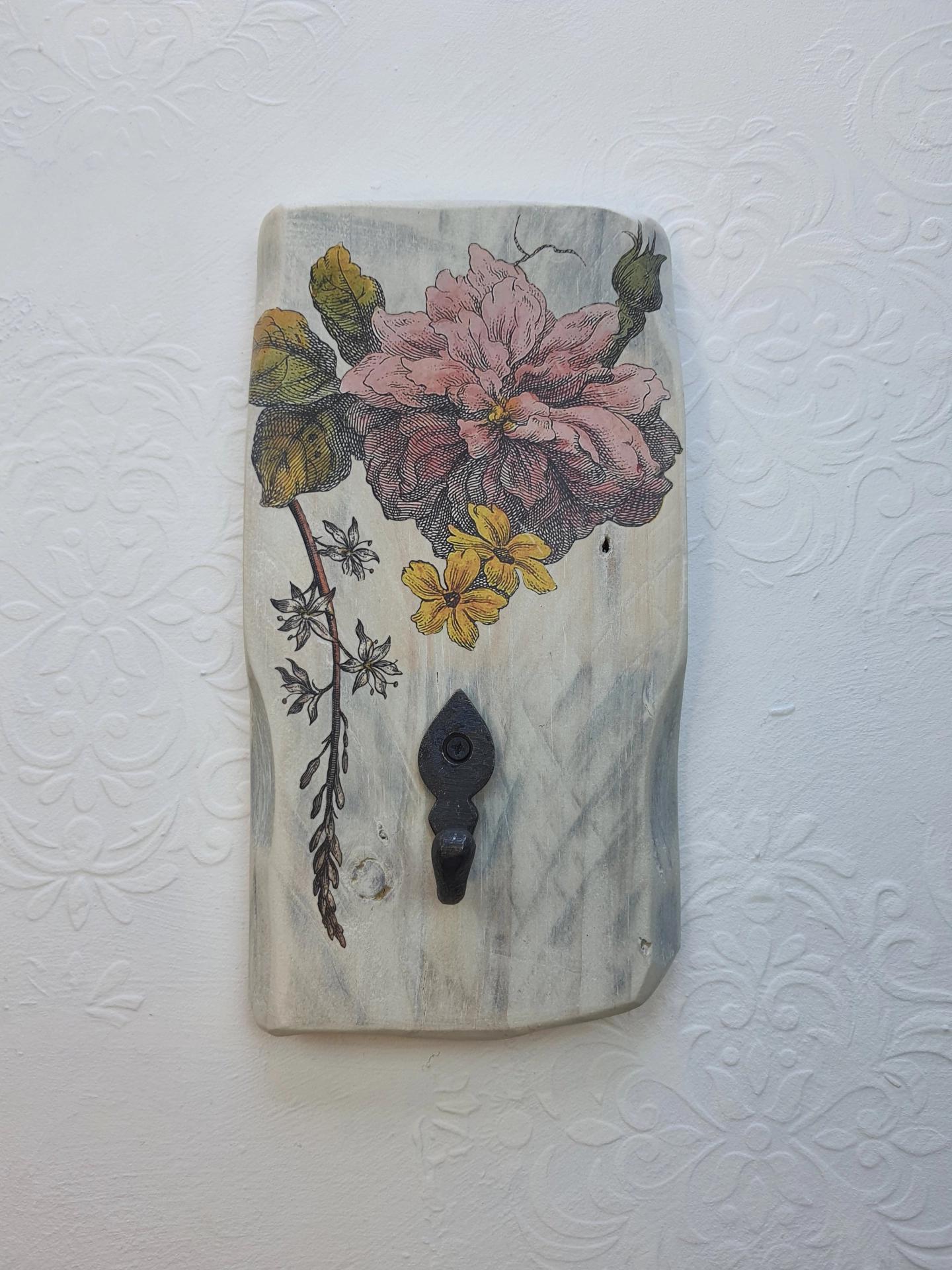 Masif Ahşap Beyaz Askı - tekli #2