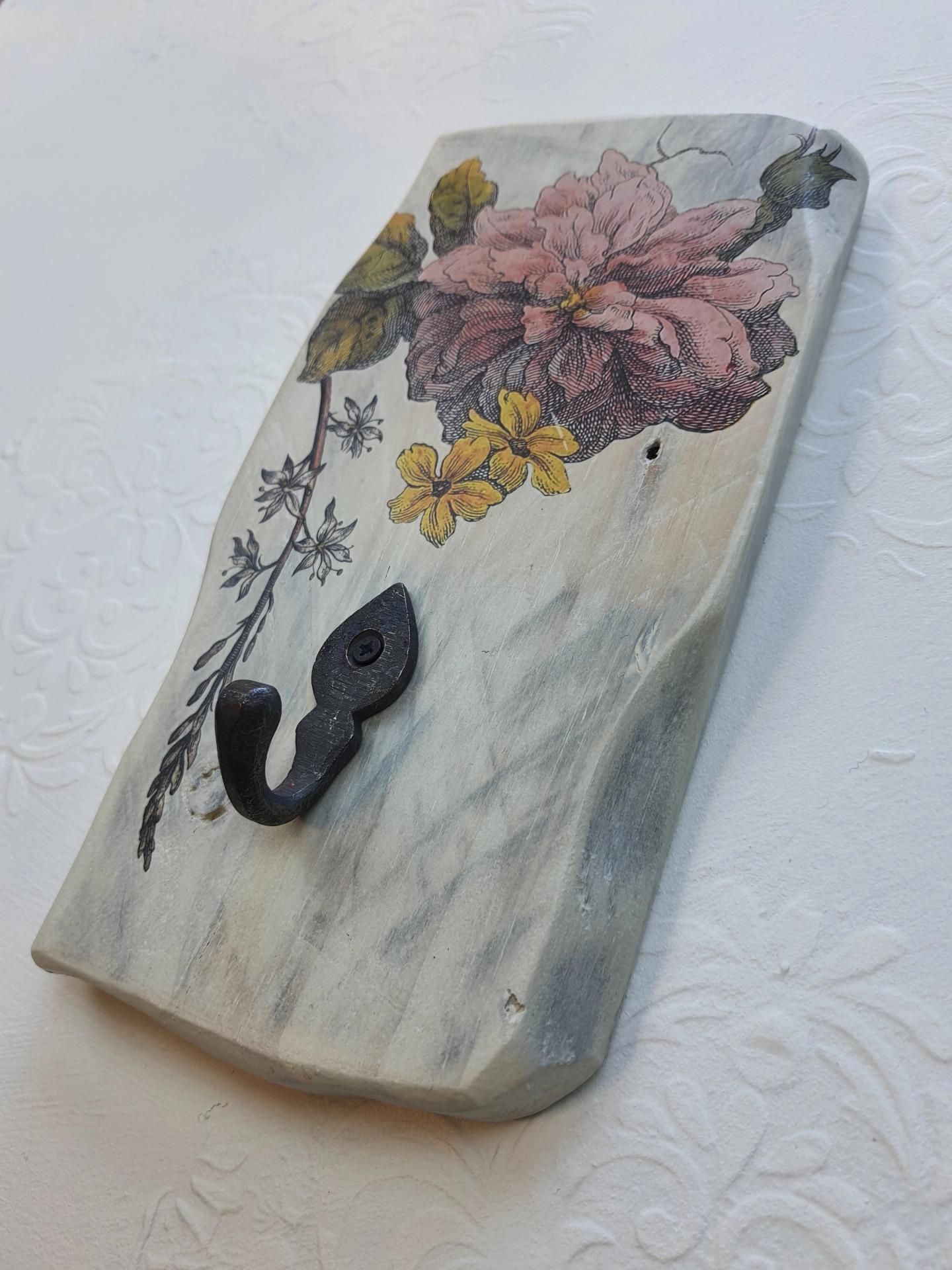 Masif Ahşap Beyaz Askı - tekli #2