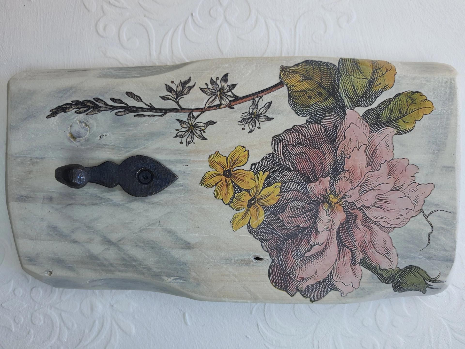 Masif Ahşap Beyaz Askı - tekli #2