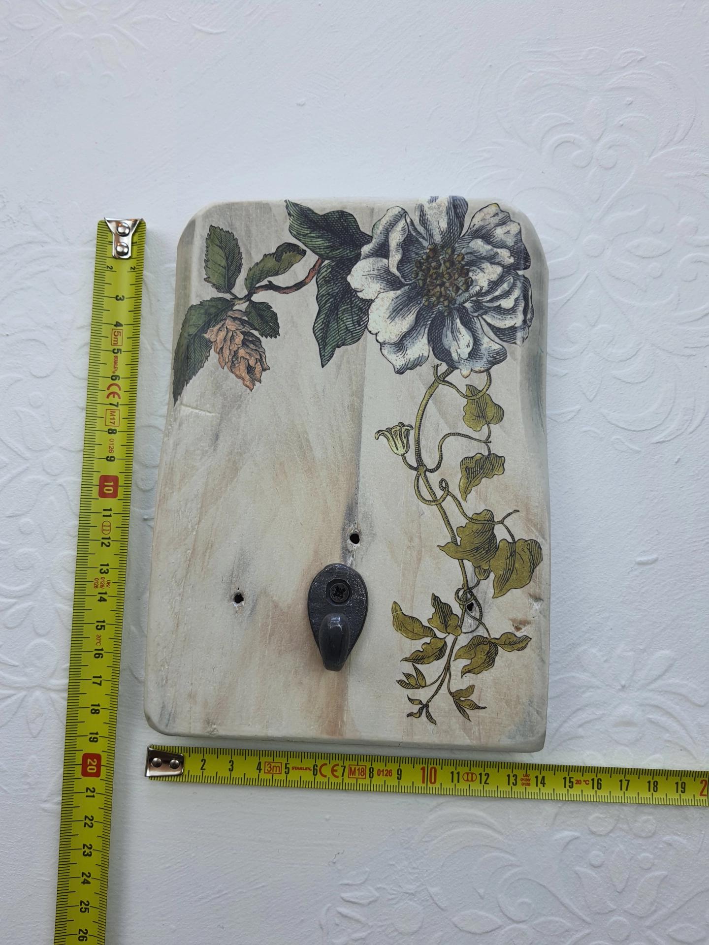 Masif Ahşap Beyaz Askı - tekli #3