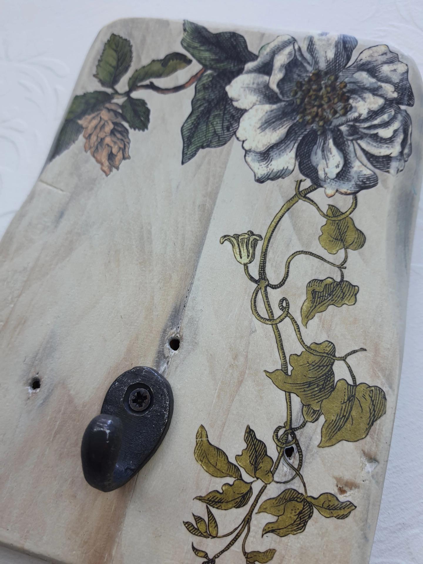 Masif Ahşap Beyaz Askı - tekli #3