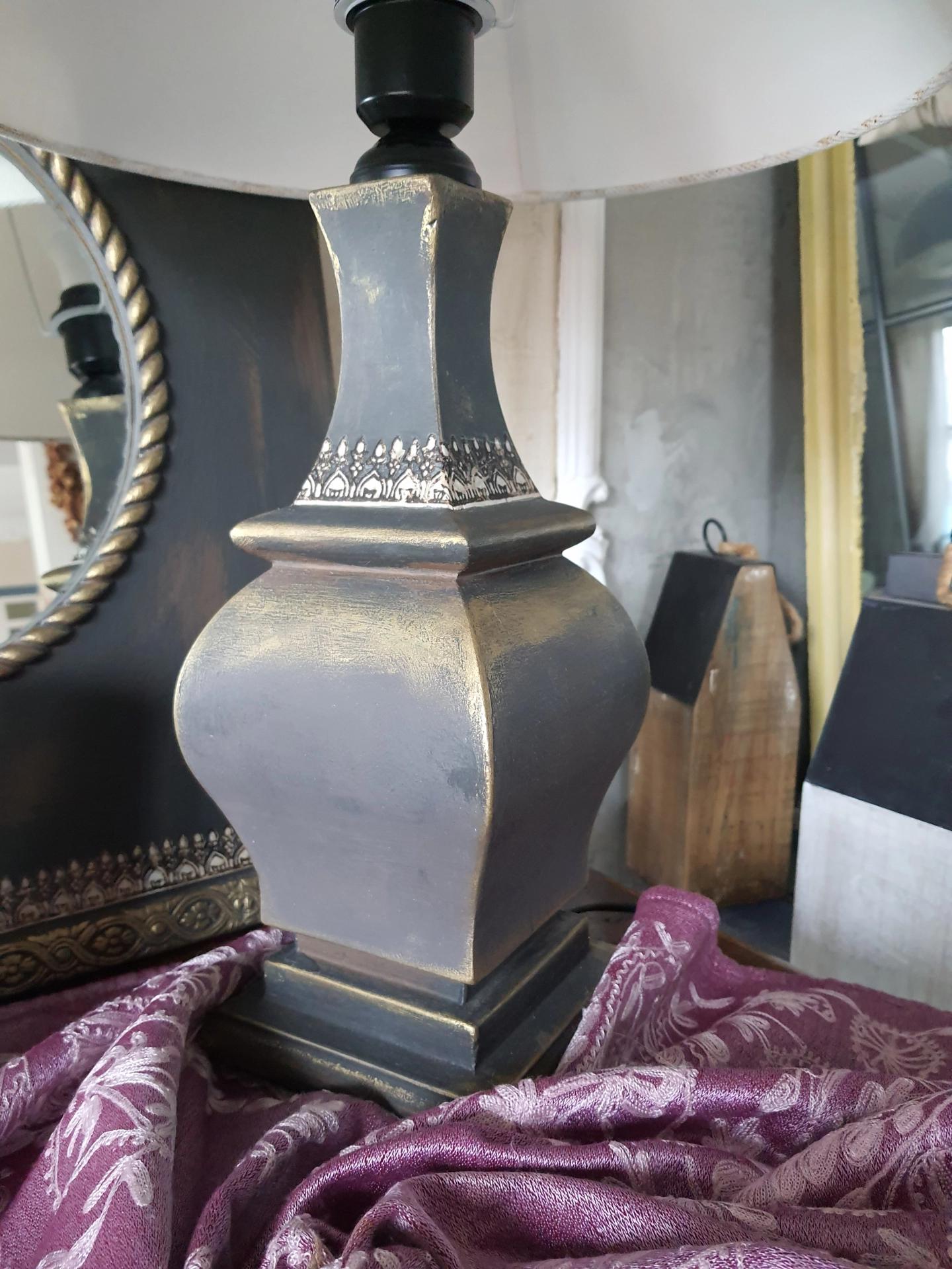 Graphite Ayna ve Abajur Takımı