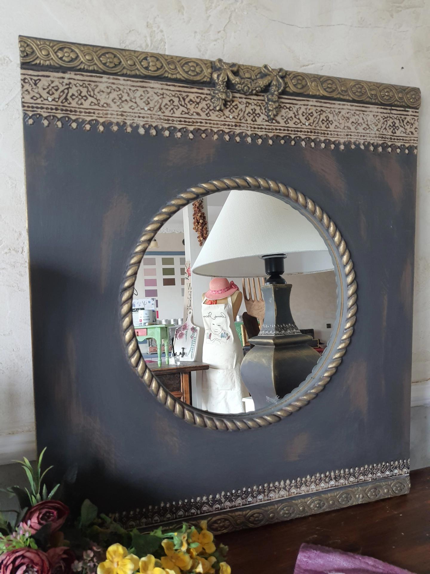 Graphite Ayna ve Abajur Takımı